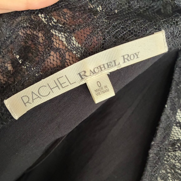 RACHEL Rachel Roy Black Lace Sheath Cocktail Dress 0 - Picture 14 of 16